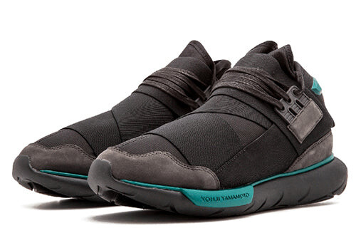 Кроссовки adidas Y-3 Qasa High 'Charcoal Black', черный — фото 2