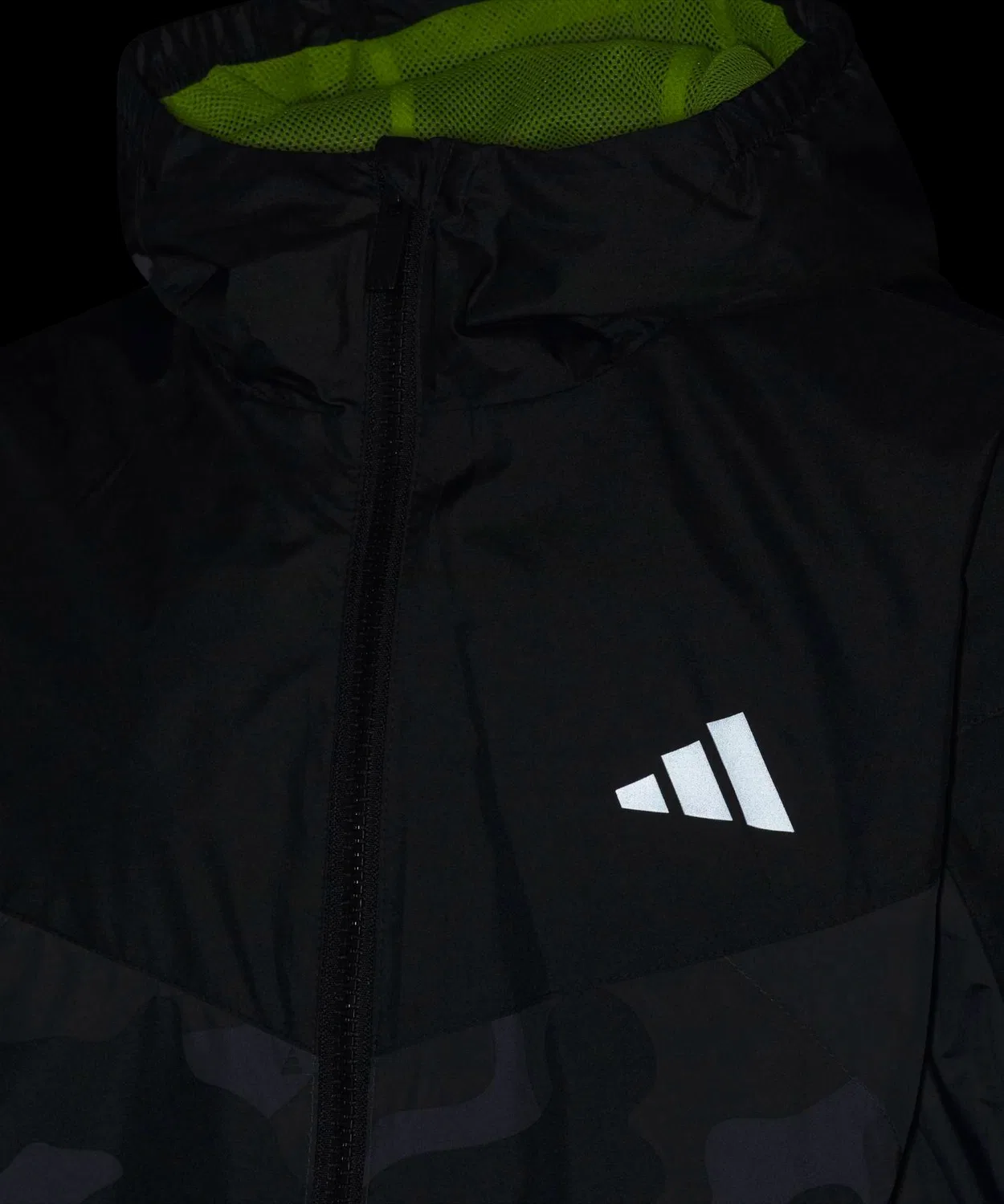 Толстовка с капюшоном Essential Camo Pack Regular Fit Mesh Lining Woven Track Top Adidas, черный — фото 3