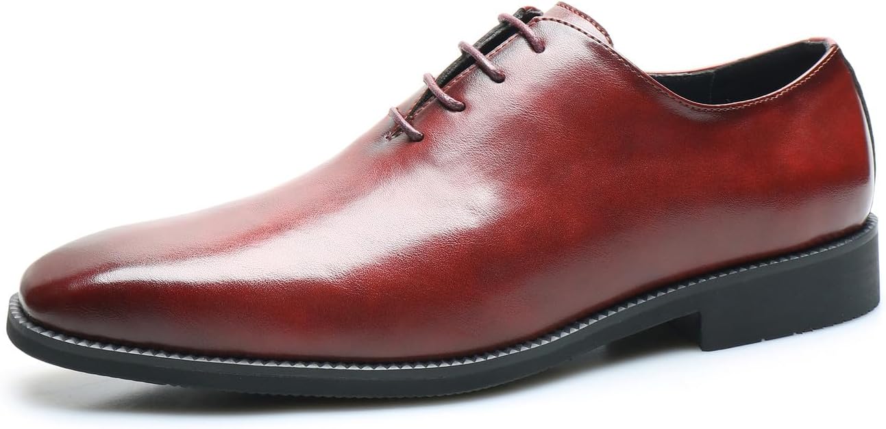 

Мужские оксфорды туфли для ходьбы модные свадебные кожаные туфли повседневные туфли под смокинг для мужчин Santimon, красный