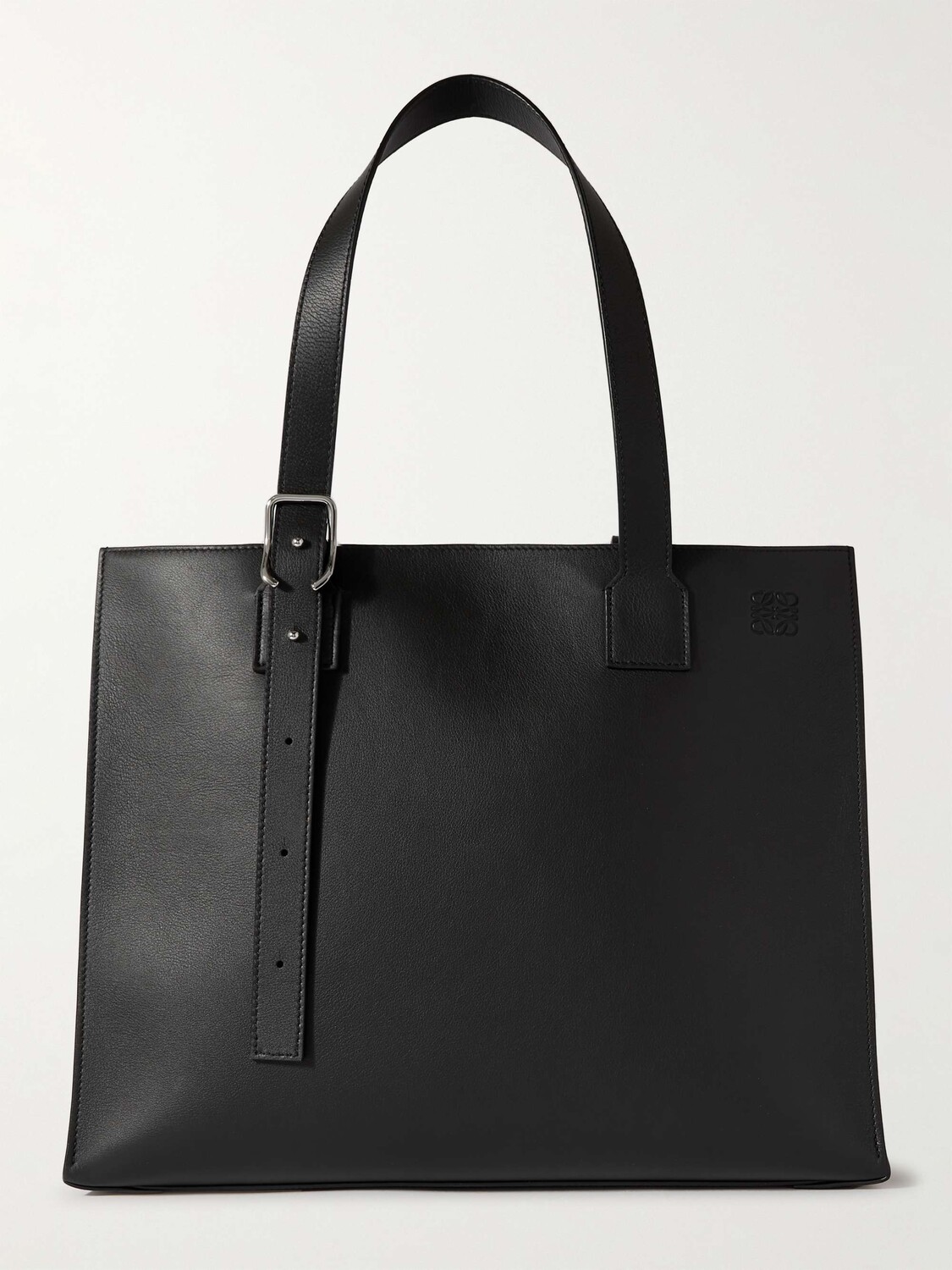 

Сумка-тоут из натуральной кожи с тиснением логотипа LOEWE, черный