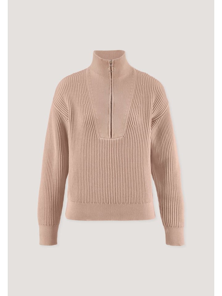 

Вязаный свитер Troyer розового цвета Hessnatur