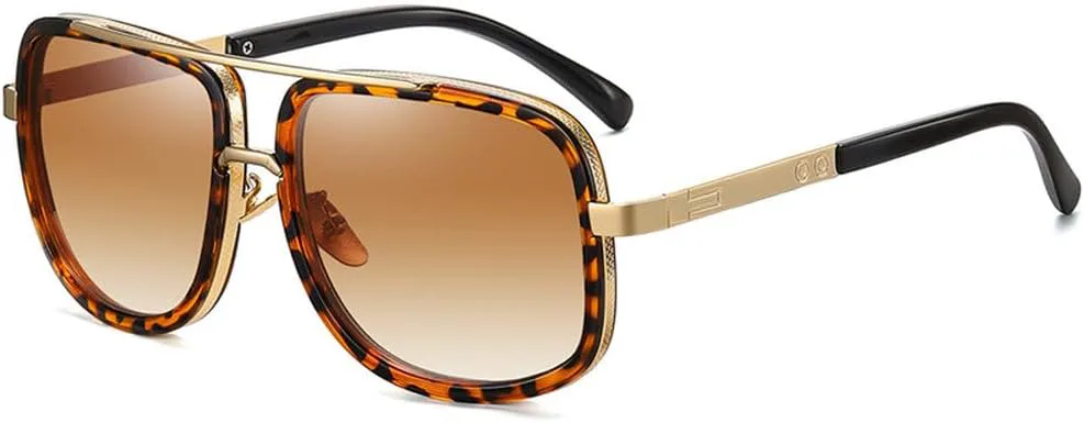 

Винтажные классические солнцезащитные очки в стиле стимпанк с двойным оправой для женщин и мужчин, качественные ретро-очки с зеркальными линзами generic, C7