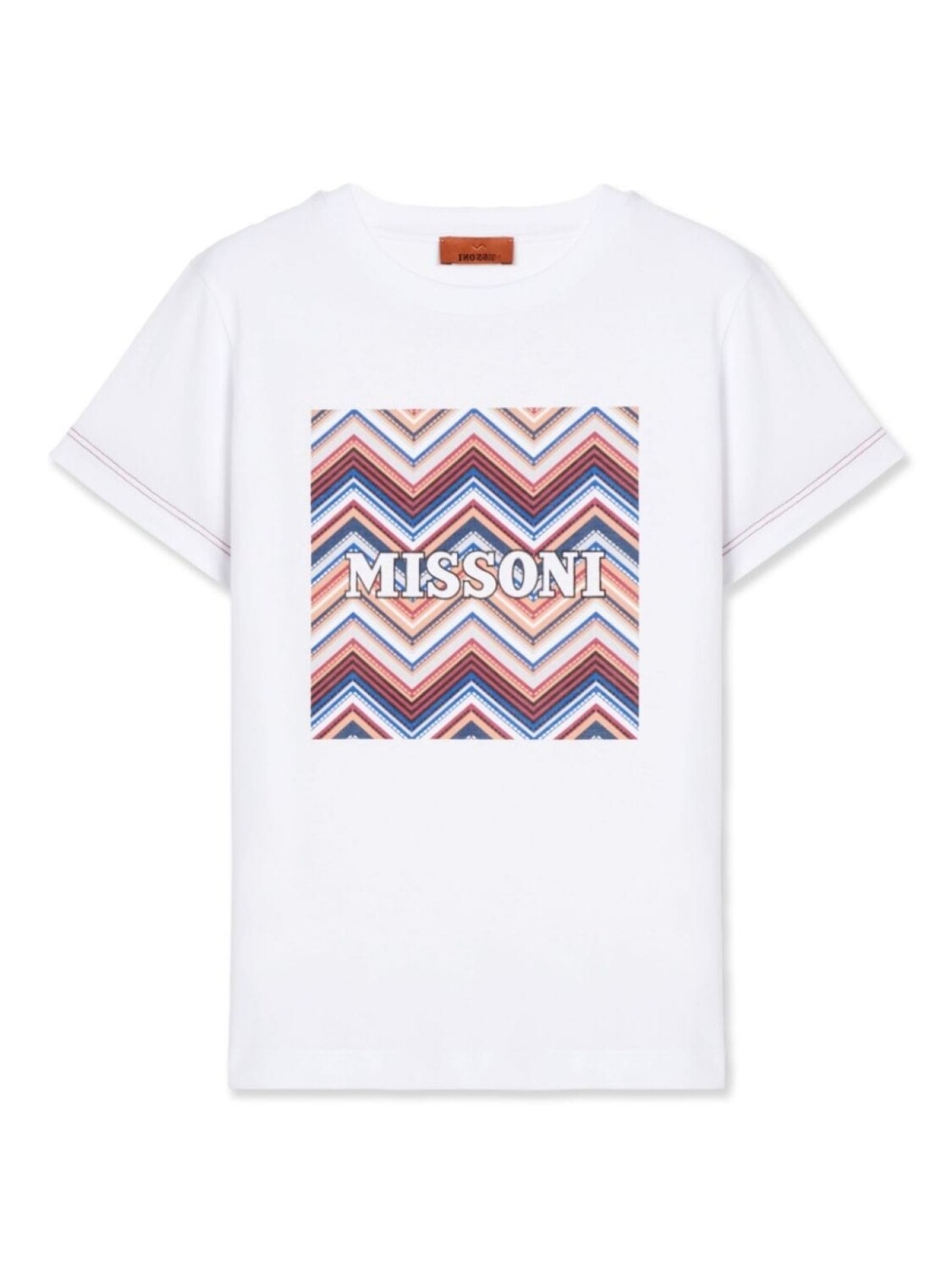 

Missoni Kids футболка с зигзагообразным принтом логотипа, белый