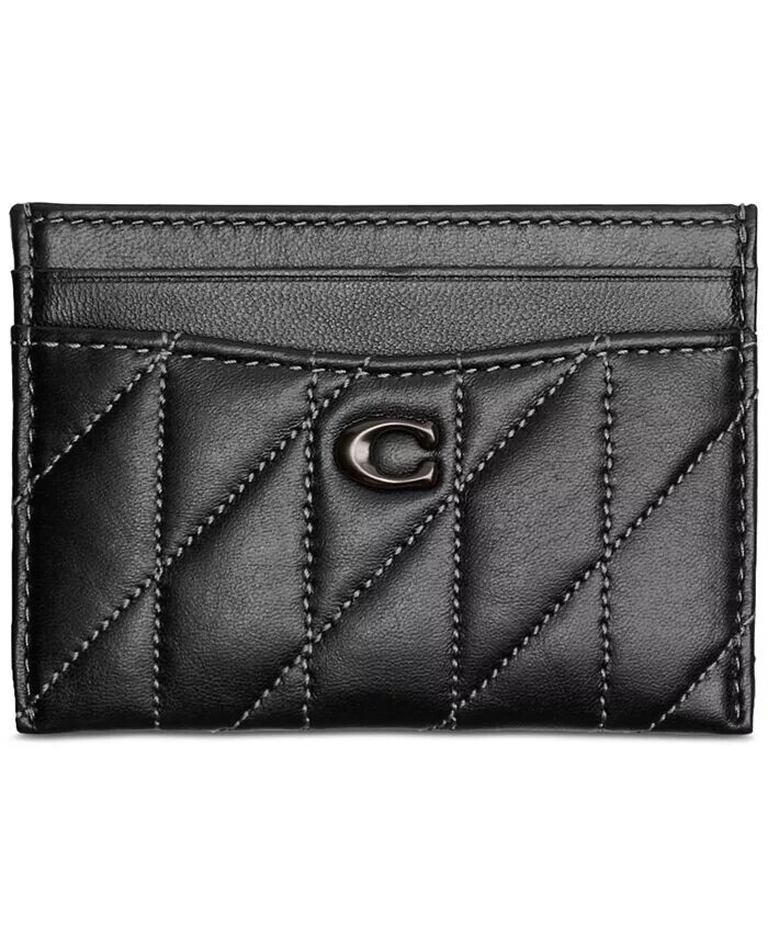 

Кожаный чехол для визиток Essential со стеганой подушкой Coach, черный