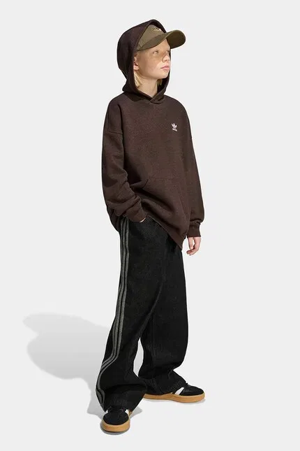 Худи детское с капюшоном мягкое Adidas Originals, фиолетовый — фото 4