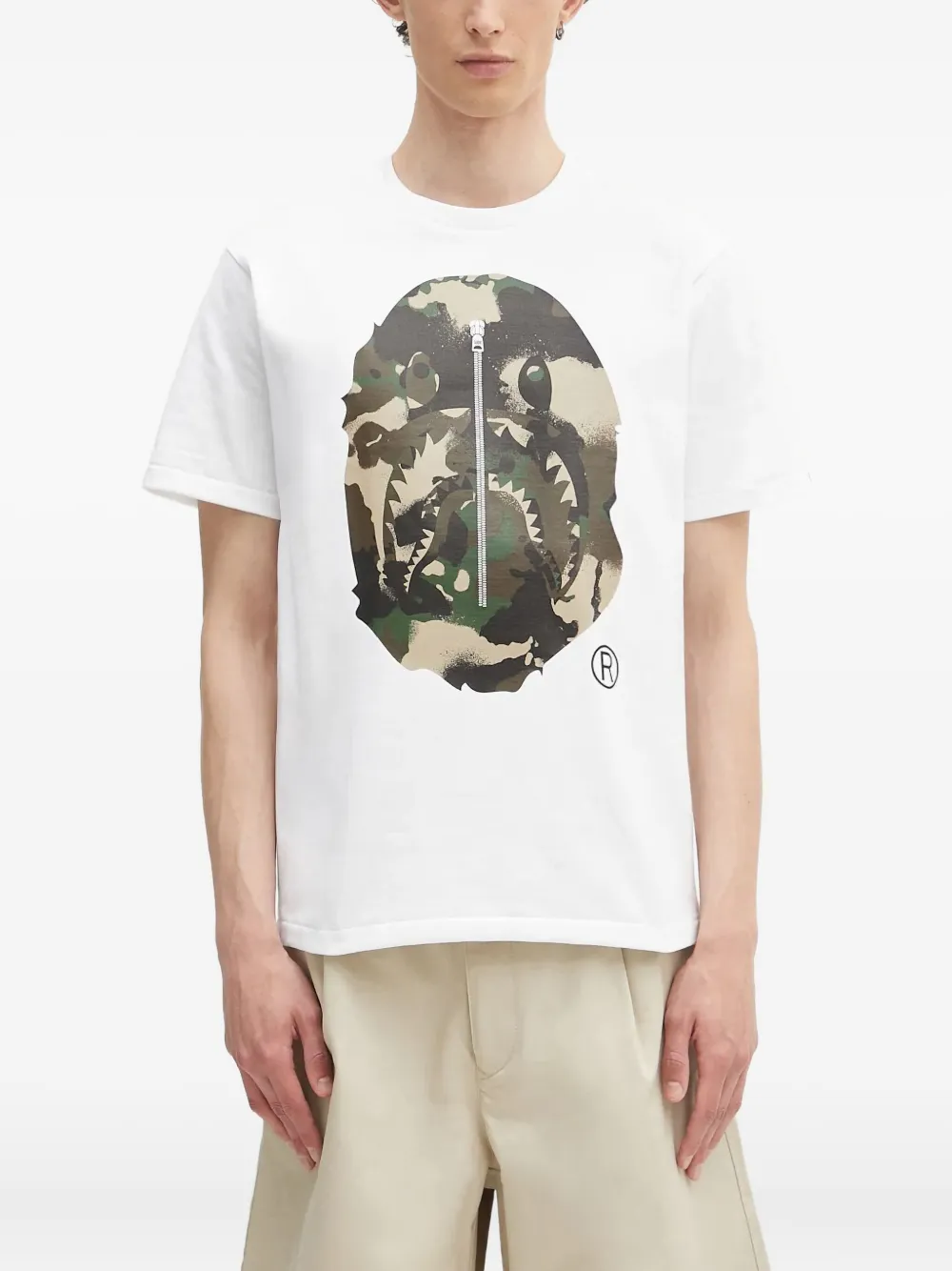 

Футболка с принтом A BATHING APE, белый