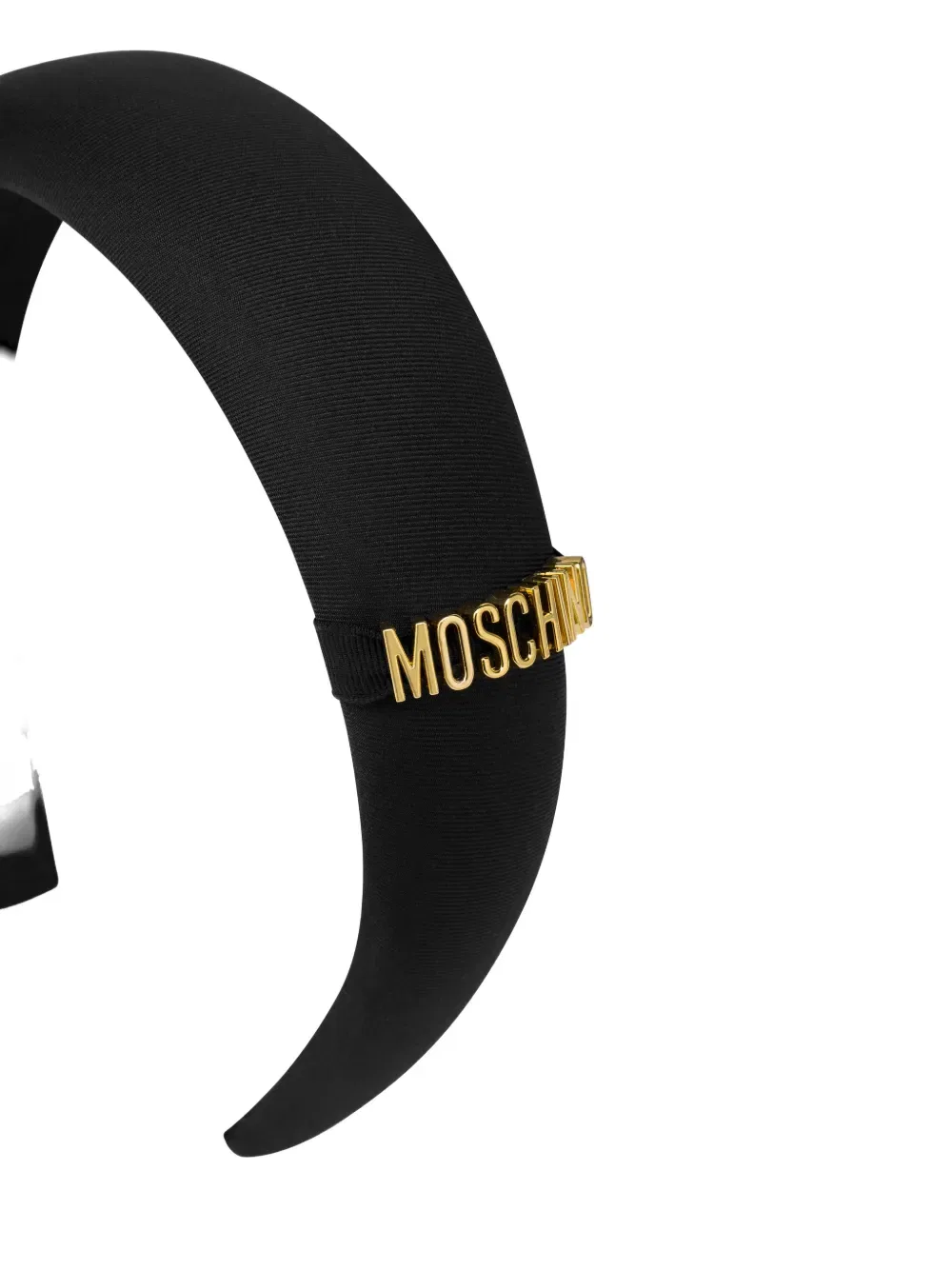 Мягкая повязка на голову с логотипом Moschino, черный — фото 3