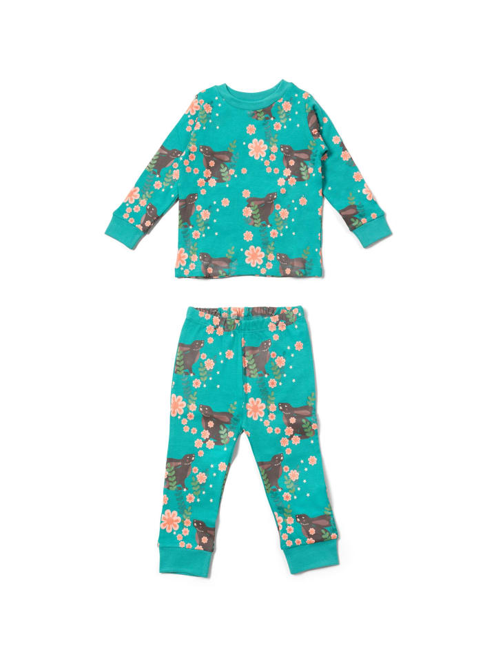 

Little Green Radicals Пижама из органического хлопка зеленого цвета