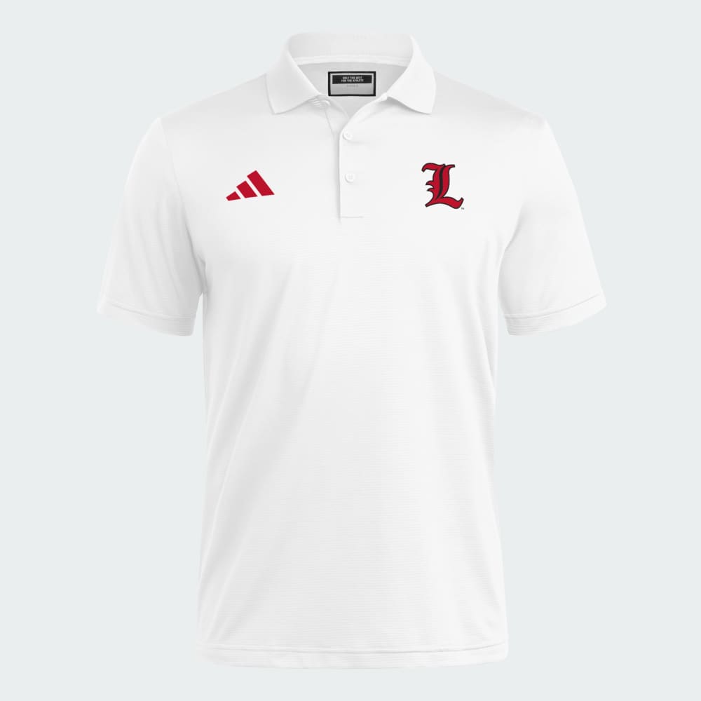

Спортивная футболка Adidas Louisville Cardinals Coaches Ottoman Polo, цвет White/Team Power Red