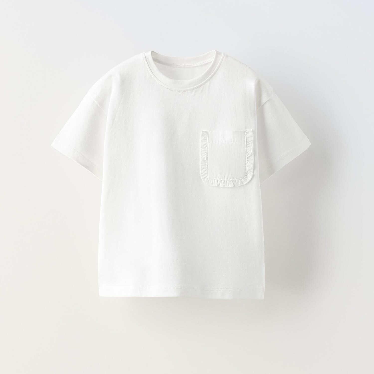 

Футболка Zara Summer Camp Plain Pocket, белый