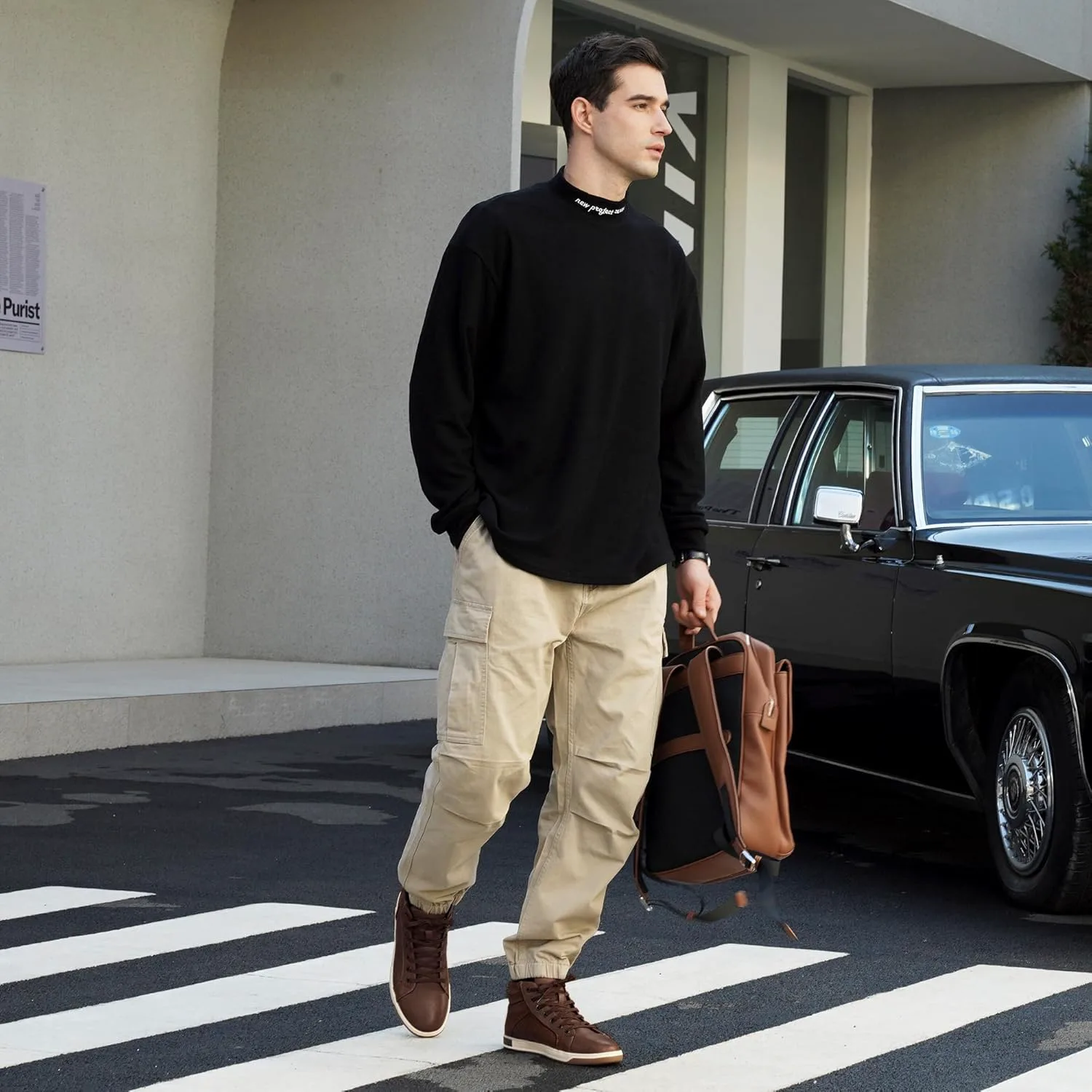 

Мужские модные кроссовки Jousen, высокие кроссовки, повседневная обувь для мужчин, коричневый