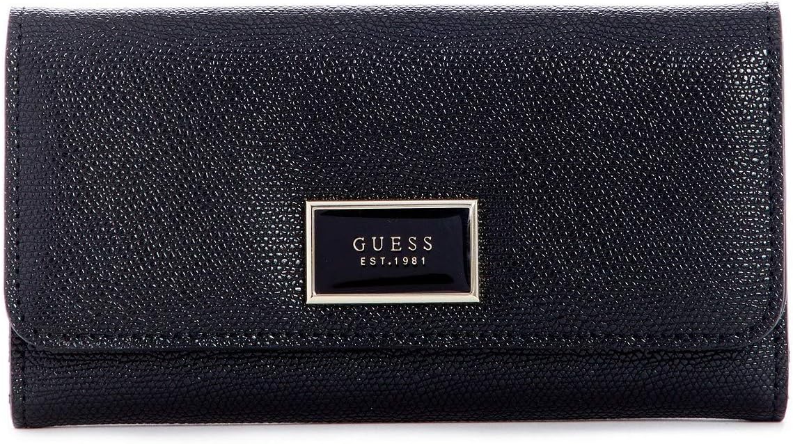 

Женский тонкий клатч-кошелек GUESS Pish Posh с черным логотипом и подарочной коробкой