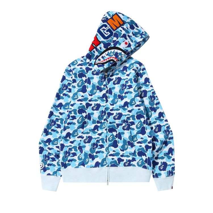 

Худи BAPE ABC Camo Shark Full Zip Hoodie, Blue
