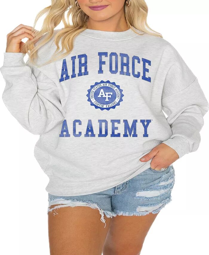 

Женская флисовая толстовка-пуловер с заниженными плечами Steel Air Force Falcons Good Vibes Premium Gameday Couture