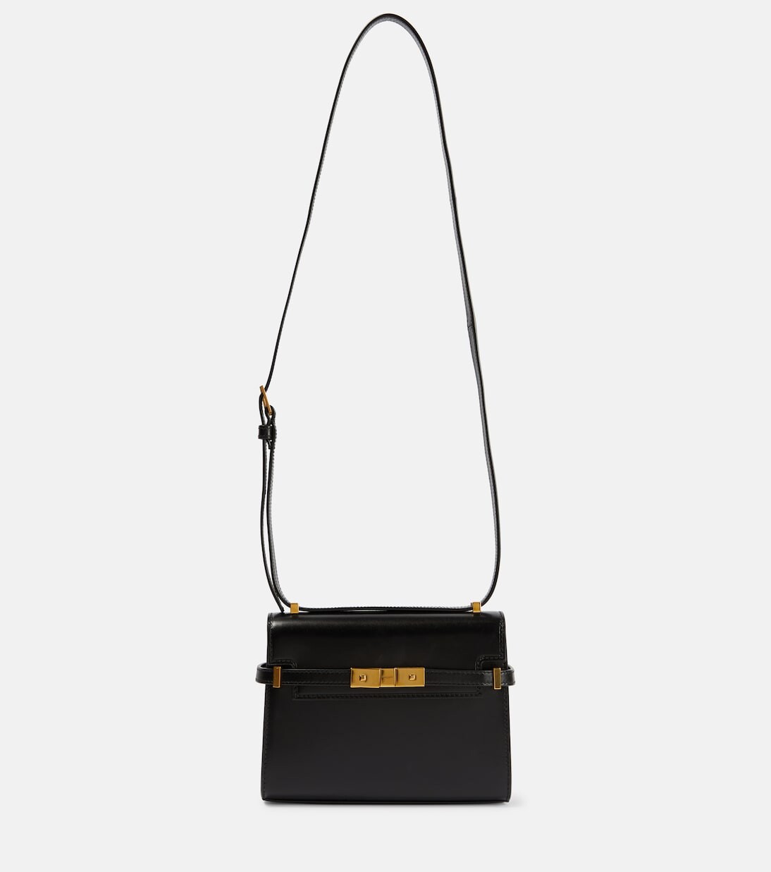 

Миниатюрная кожаная сумка через плечо manhattan Saint Laurent, черный