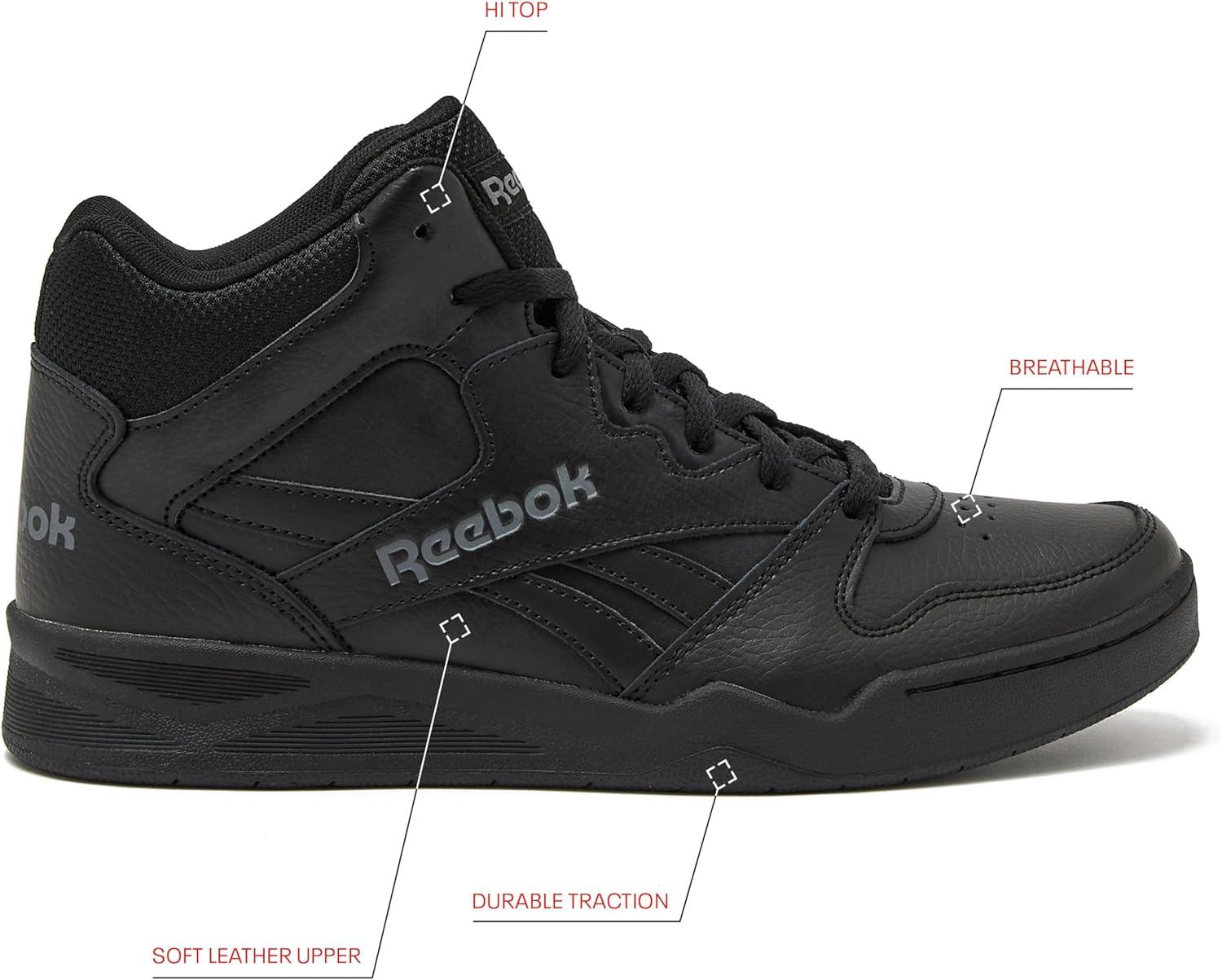 Reebok Royal BB4500 HI2 высокие кеды, черный — фото 2