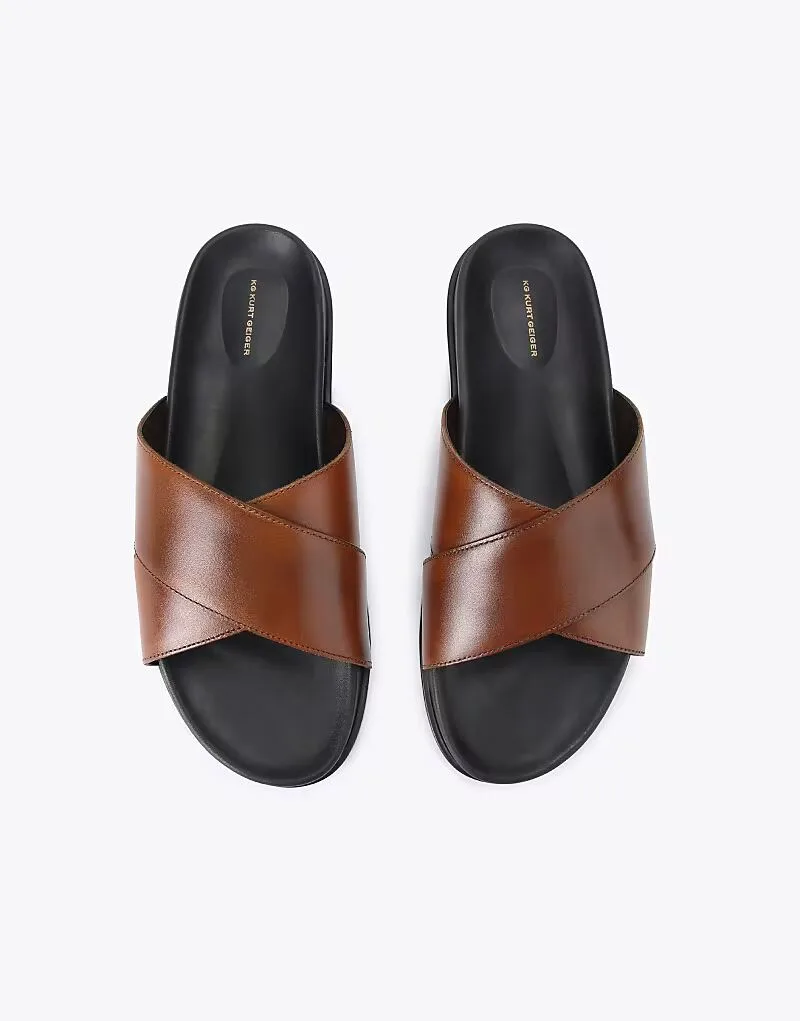 Тапочки KG Kurt Geiger Rome бежевого цвета — фото 2