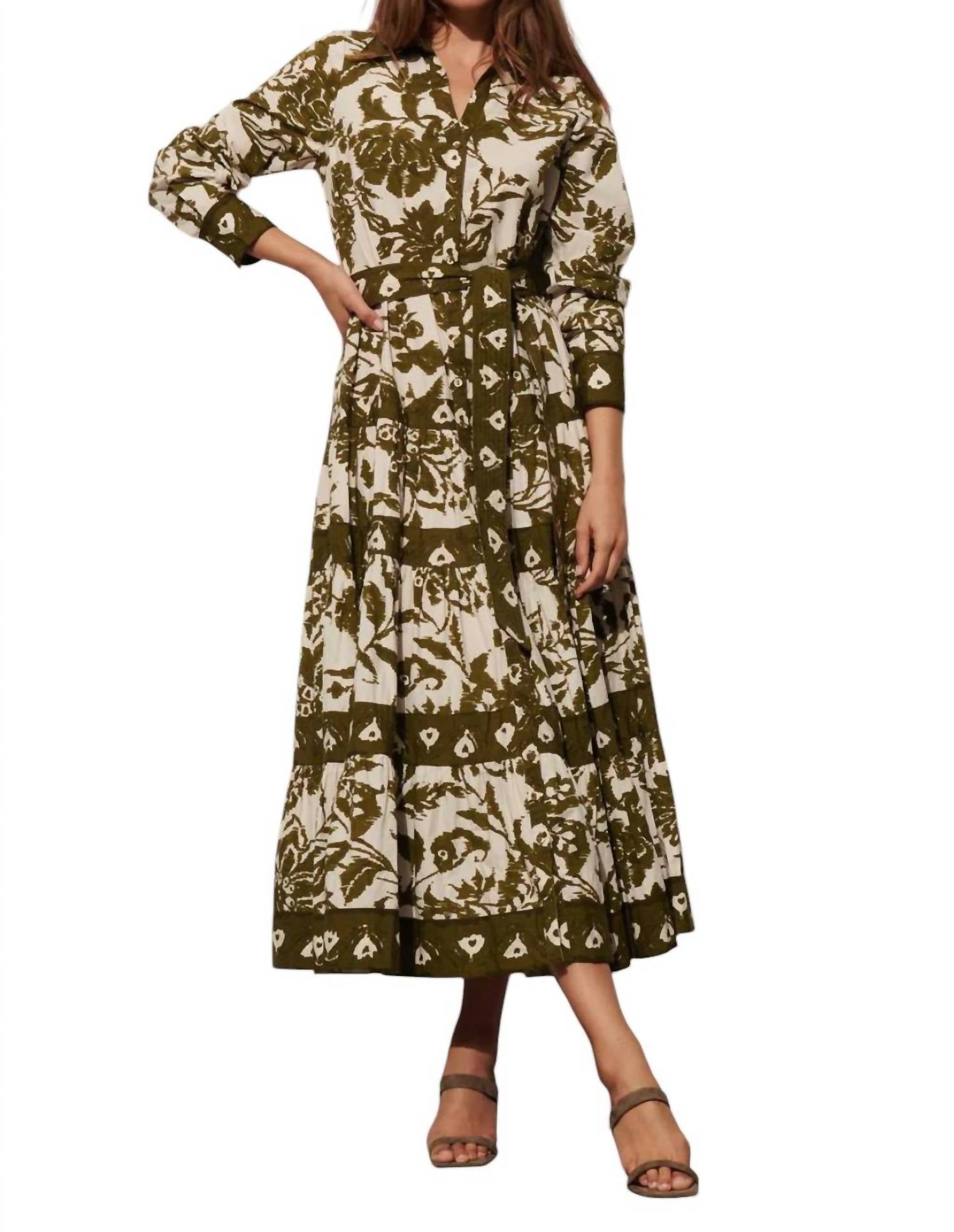 

Платье Shelby в цвете Woodland Green Ikat FIGUE