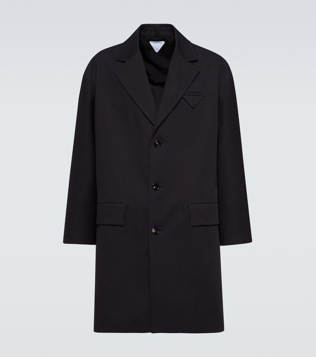 

Хлопковое твиловое пальто Bottega Veneta, Dark Night