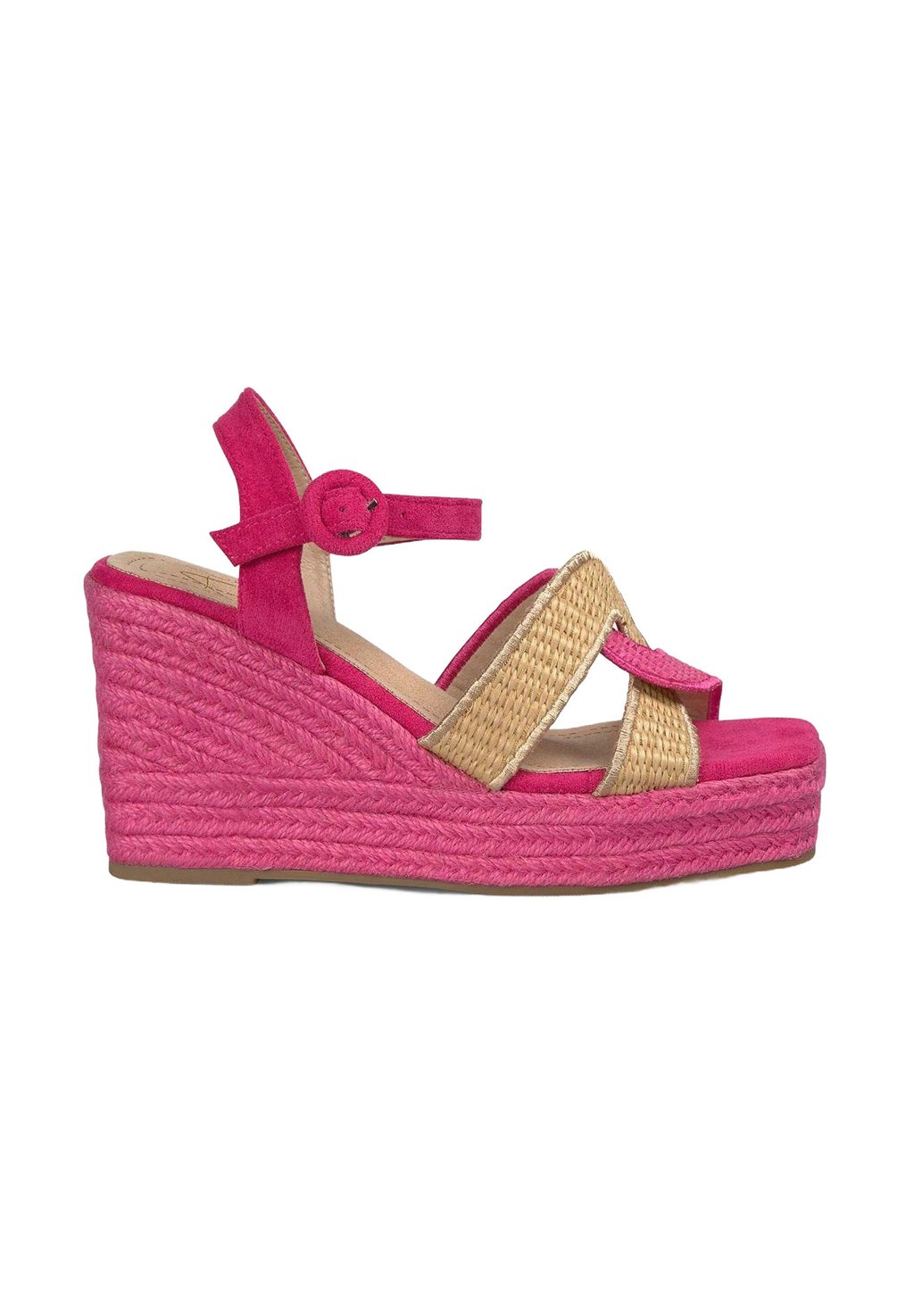Босоножки на танкетке Sandali con tacco Alma Blue, цвет Fucsia Jaspeado