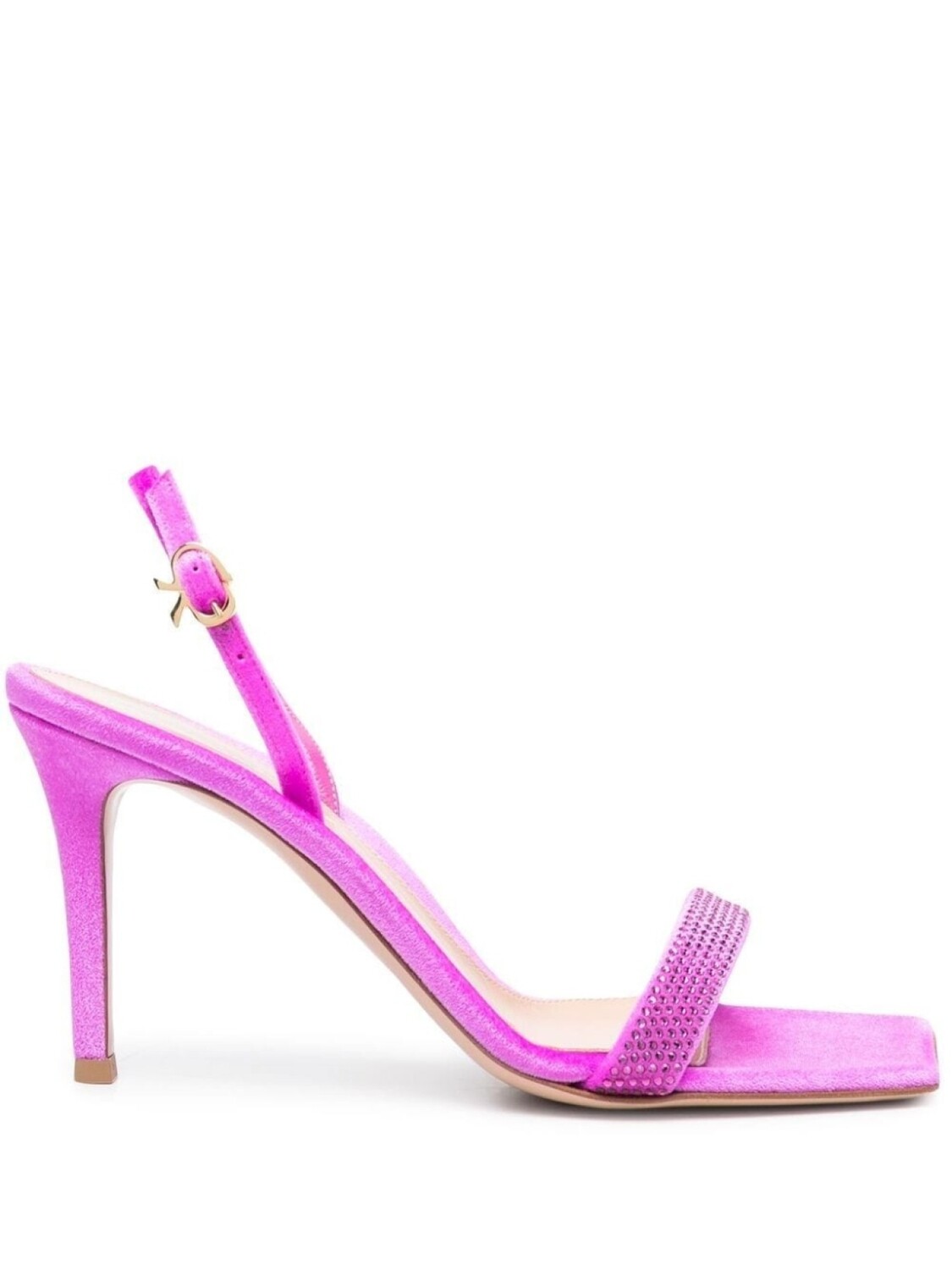 Gianvito Rossi босоножки Britney 95 со стразами, розовый