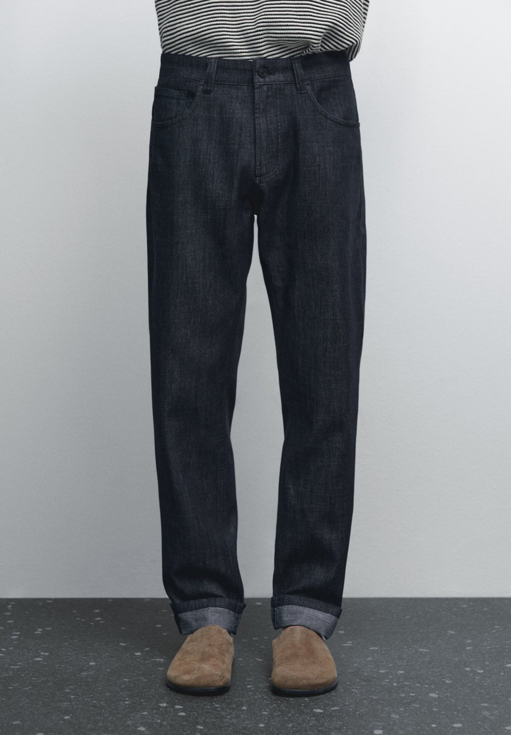 

Зауженные джинсы LIGHTWEIGHT Massimo Dutti, цвет Mottled Dark Blue