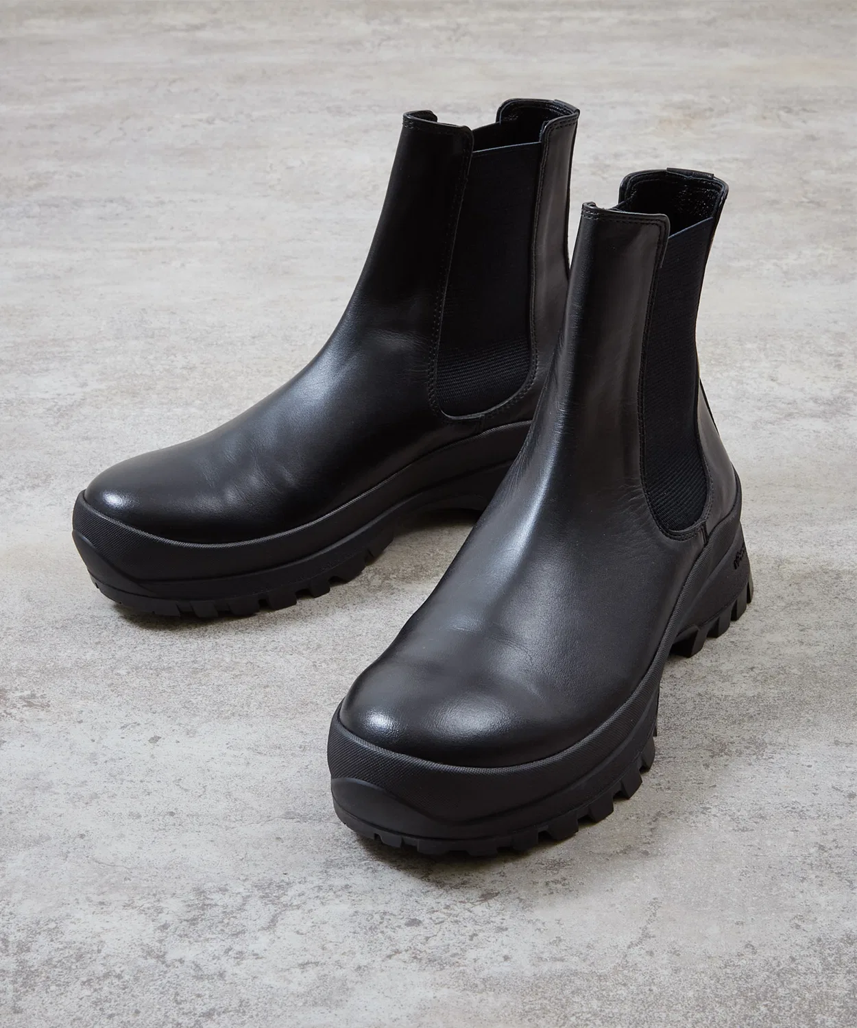 Ботинки PADRONE SIDE GORE BOOTS с подошвой Vibram, кожаные, на молнии, 25-28 см, черные — фото 2