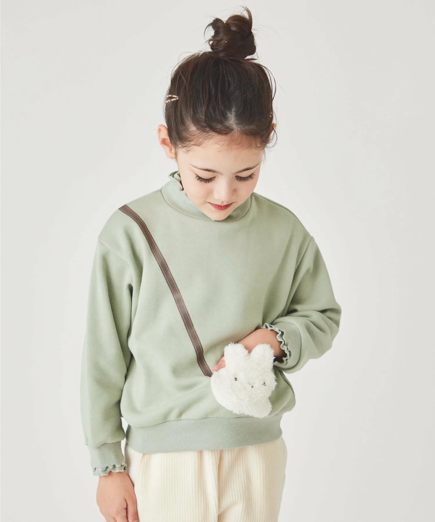 Толстовка Animal Pochette на флисовой подкладке Ever Closet, Mint (rabbit)
