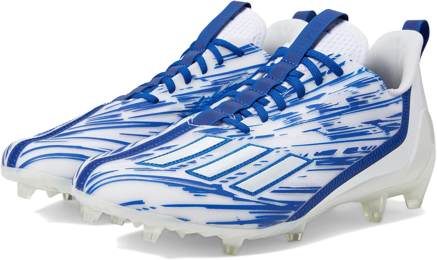 Футбольные бутсы Adidas Adizero для мужчин, белый/синий — фото 2