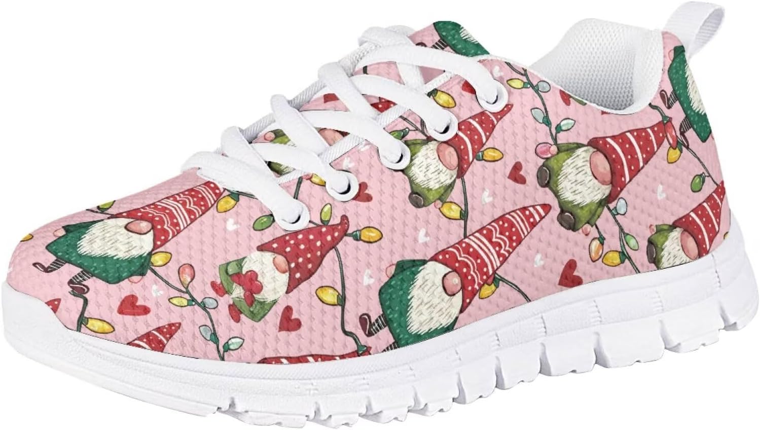 

Детские кроссовки Forchrinse для девочек и мальчиков, шнуровка, беговые и теннисные, легкая спортивная обувь, обувь для праздничных мероприятий, Santa Claus Design