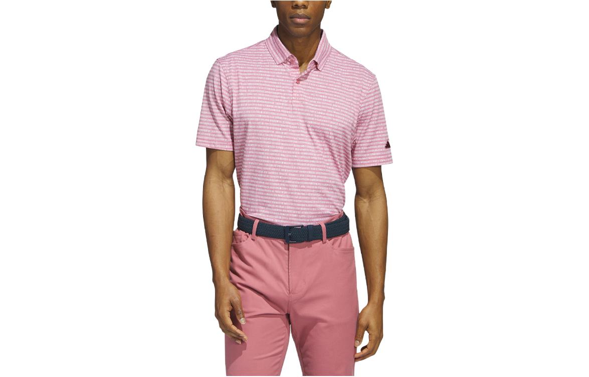 

Adidas Рубашка-поло для гольфа Go To Striped Polo Shirt Men's Stratum Pink
