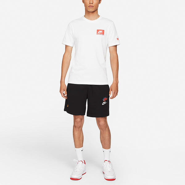 Футболка Men's Nike Sportswear Transformers Printing Sports Round Neck Short Sleeve White T-Shirt, белый — фото 3