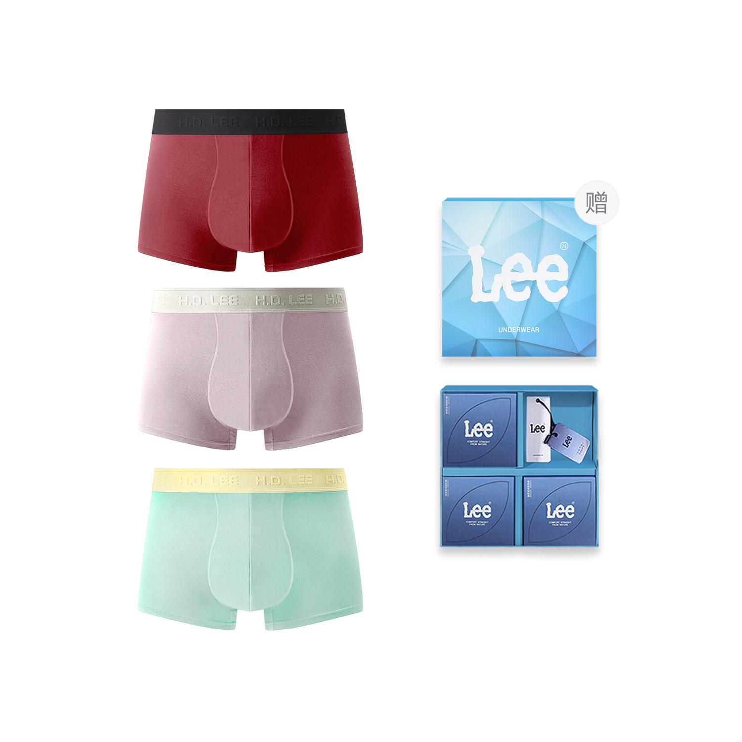 

Подарочные боксы Galaxy Underwear для мужчин, набор из 3 штук Lee, зеленый