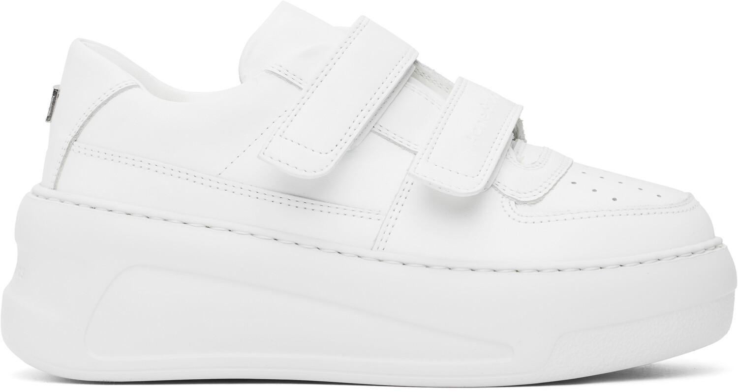 Белые кроссовки на платформе с липучками Acne Studios, Optic white/Optic white