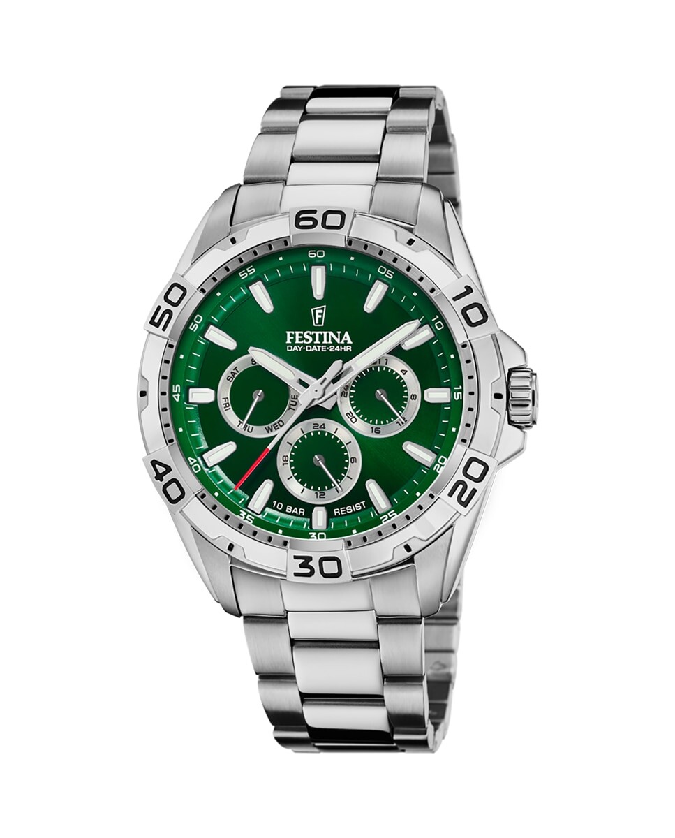 

Мужские часы F20623/3 Многофункциональные серебристая сталь Festina, серебро