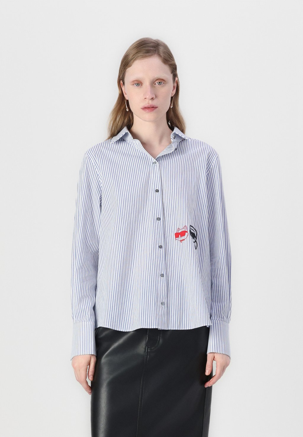 

Блузка на пуговицах IKON DUO PRINT SHIRT KARL LAGERFELD, светло-голубой