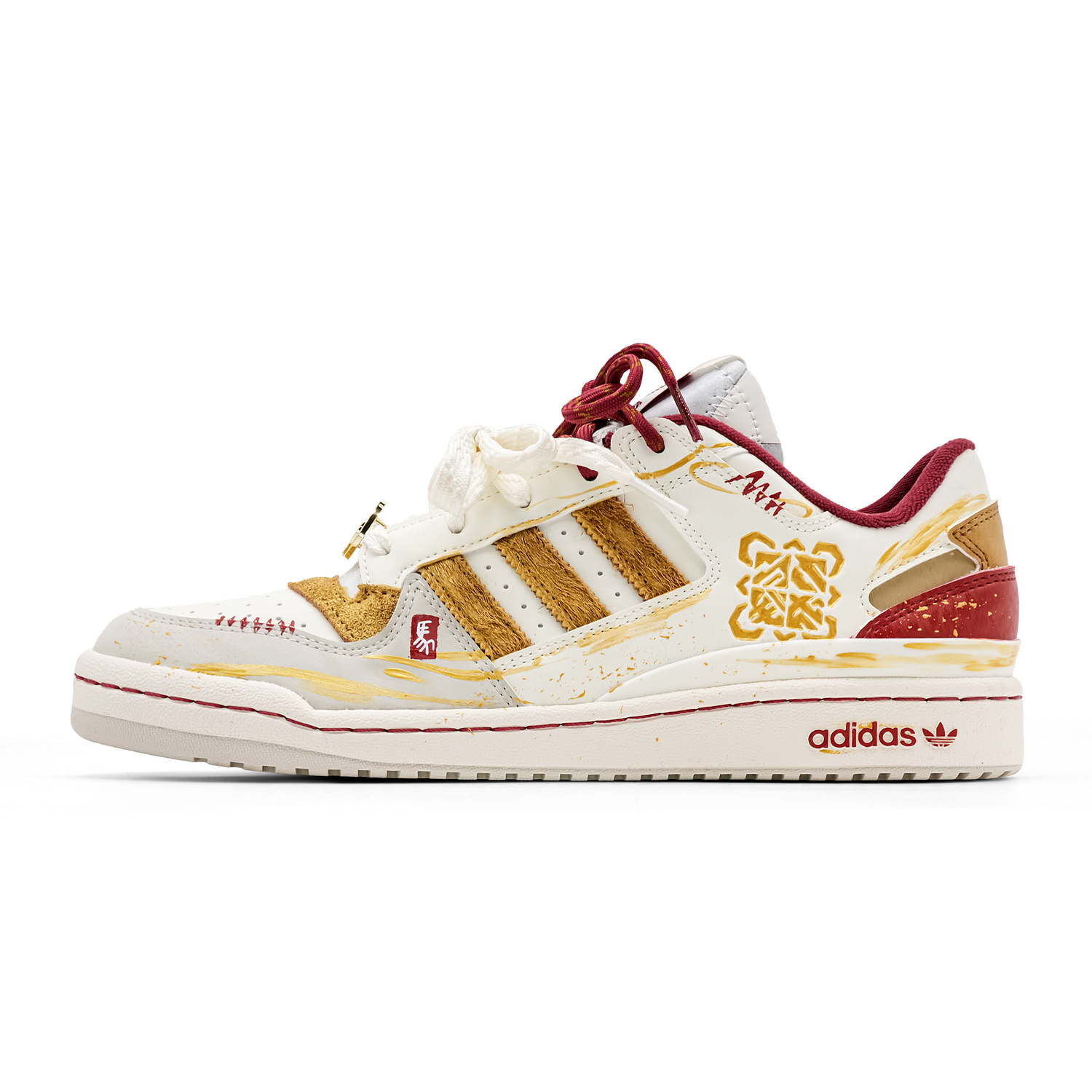 

Adidas Originals Кроссовки FORUM 'Fu' Horse Greeting Card For The New Year Low top Skateboard Shoes Unisex Gold Red