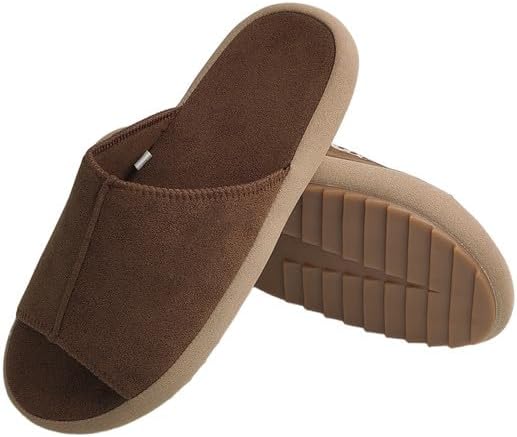 Сандалии PXPUIQ ComfortStep с открытым носком из замшевой кожи и натуральной пеной из полыни - для дома, сада и прогулок, для женщин и мужчин - модная и поддерживающая обувь, темно-коричневый — фото 3