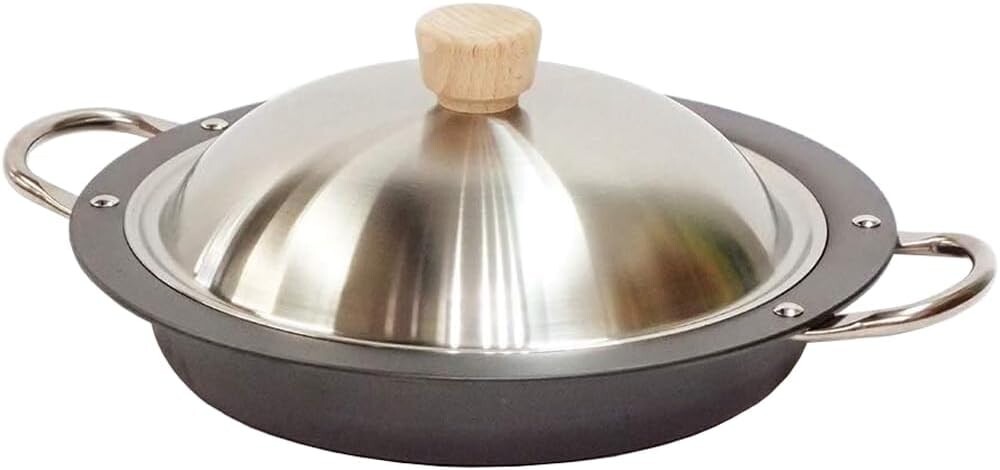 

Железная кастрюля для пельменей River Light Kyoku J1929S, 9,4 дюйма (24 см), нитрид железа, совместимость с IH, устойчивость к ржавчине, сделано в Японии