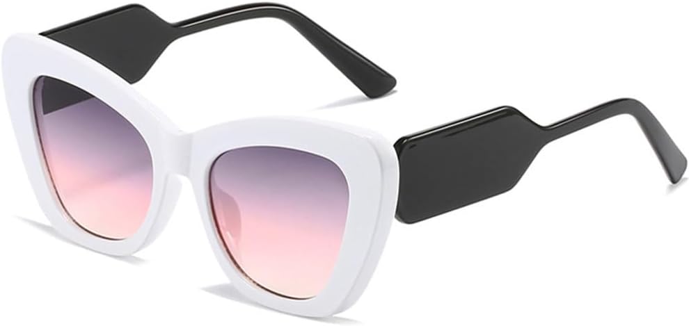 

Модные солнцезащитные очки «кошачий глаз» для женщин, винтажные, роскошные, с защитой от УФ-излучения UV400, увеличенного размера, серо-розовые, один размер TYUVIVO, Gray Pink