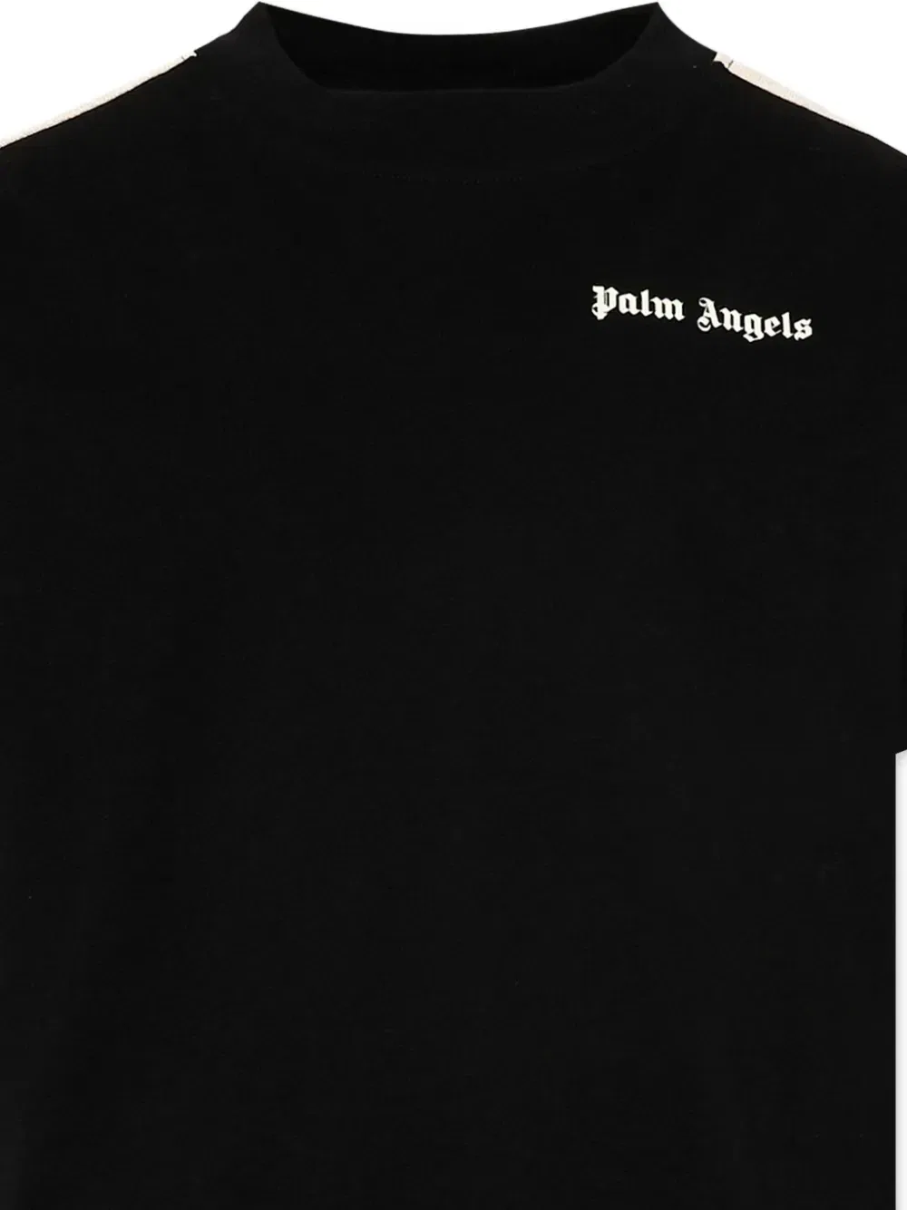 Полосатая футболка с короткими рукавами Palm Angels Kids, черный — фото 4