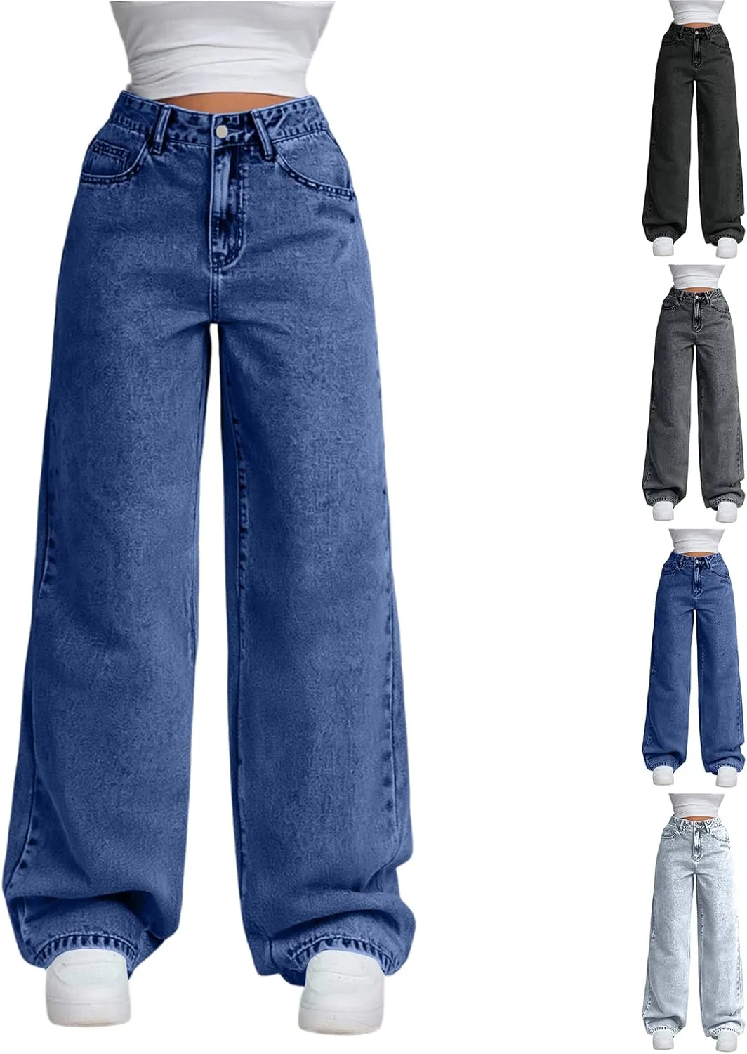 

Женские джинсы Stretch Baggy Low Rise Relaxed Fit Wide Leg с карманами