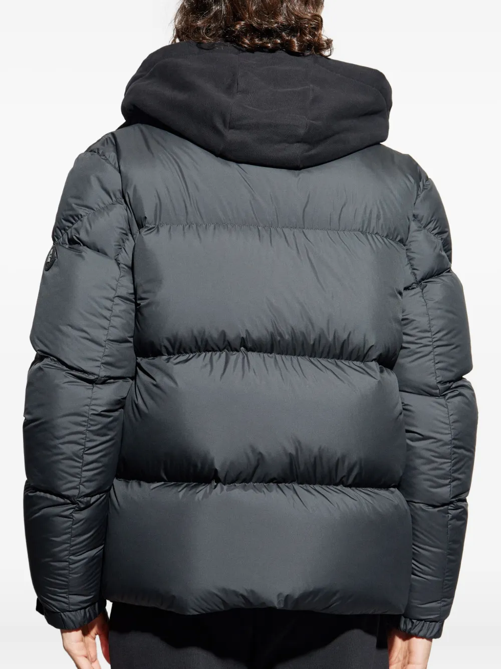 Стеганая пуховая куртка Chinon с квадратной простричкой Moncler, черный — фото 4