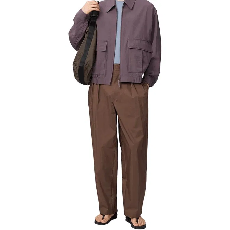 Брюки повседневные U Collection SS26 для мужчин UNIQLO, Chestnut
