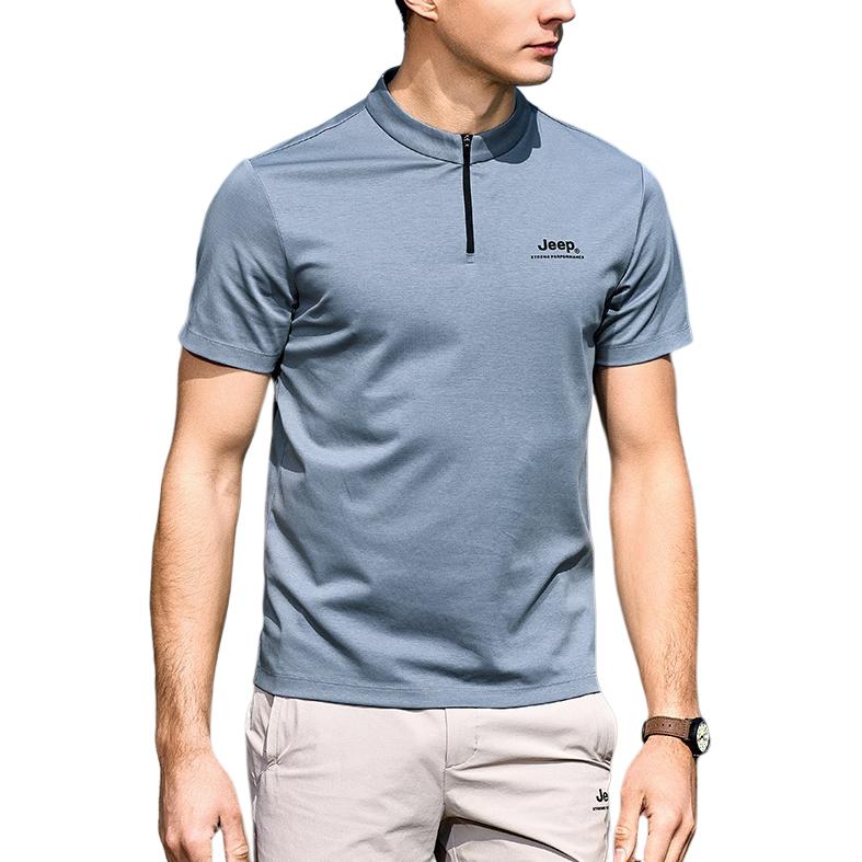 

Футболка мужская Stand Collar тонкая Jeep, haze синий