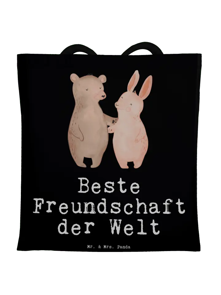 

Сумка для переноски Mr & Mrs Panda Hase Beste Freundschaft der Welt mi, черный