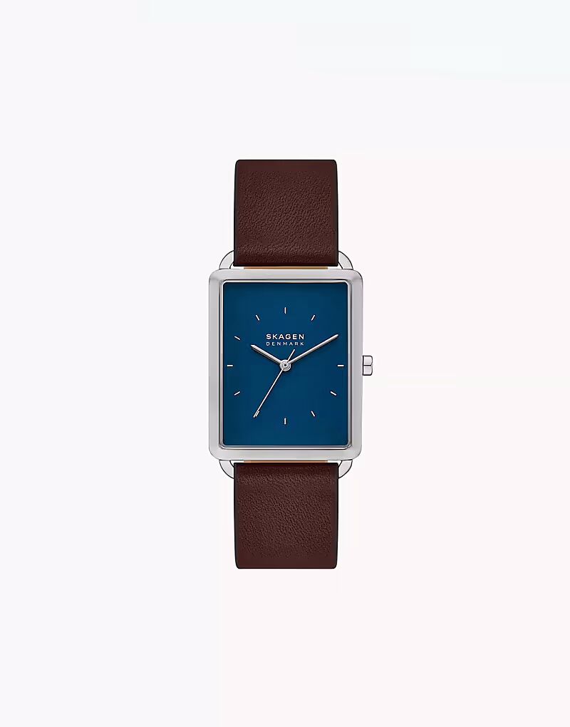 

Мужские часы Skagen Hagen с тремя стрелками, серебристые, из нержавеющей стали - КОРИЧНЕВЫЕ