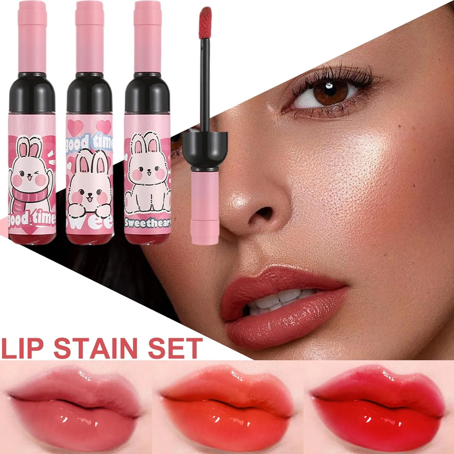 Набор блесков для губ Lip Liner Stain, 3 цвета, водостойкий, увлажняющий, 0.1 кг — фото 3
