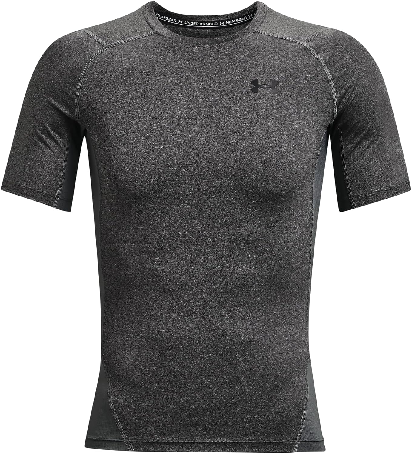 

Мужская компрессионная футболка с коротким рукавом HeatGear от Under Armour, Carbon Heather (090)/Black, Черный, Мужская компрессионная футболка с коротким рукавом HeatGear от Under Armour, Carbon Heather (090)/Black