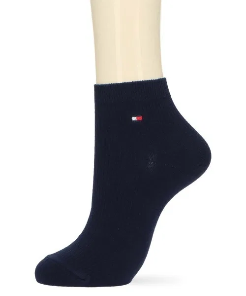 Носки школьные Tommy Hilfiger с логотипом, 10 см, тёмно-синие — фото 2